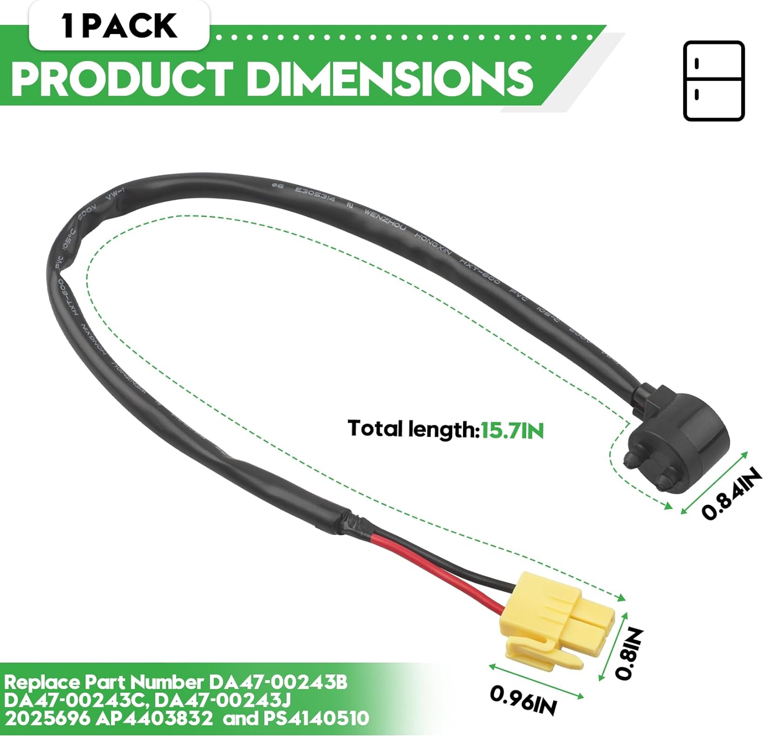 DA47-00243K Defrost Thermostat Compatible with Samsung Refrigerator, Replace Part Number DA47-00243B, DA47-00243C, DA47-00243J, 2025696, AP4403832 and PS4140510 (1 Pack) 7 DA47-00243K Defrost Thermostat Compatible with Samsung Refrigerator, Replace Part Number DA47-00243B, DA47-00243C, DA47-00243J, 2025696, AP4403832 and PS4140510 (1 Pack) - Image 7