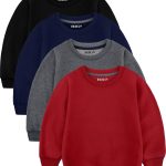HXP 4 Pack Toddler Boys Sweatshirts Toddler Cotton Long Sleeve Pullover Sweatshirts Kids Boys Crewneck Tops Shirts