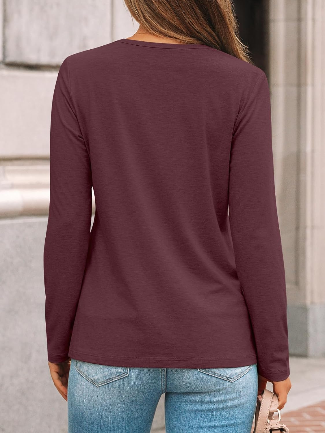 AUTOMET Womens Long Sleeve Shirts Pleated Crew Neck Casual Fall Fashion Tops Loose Fit Lightweight Girls Outfits Clothes 4 AUTOMET Womens Long Sleeve Shirts Pleated Crew Neck Casual Fall Fashion Tops Loose Fit Lightweight Girls Outfits Clothes - Image 4