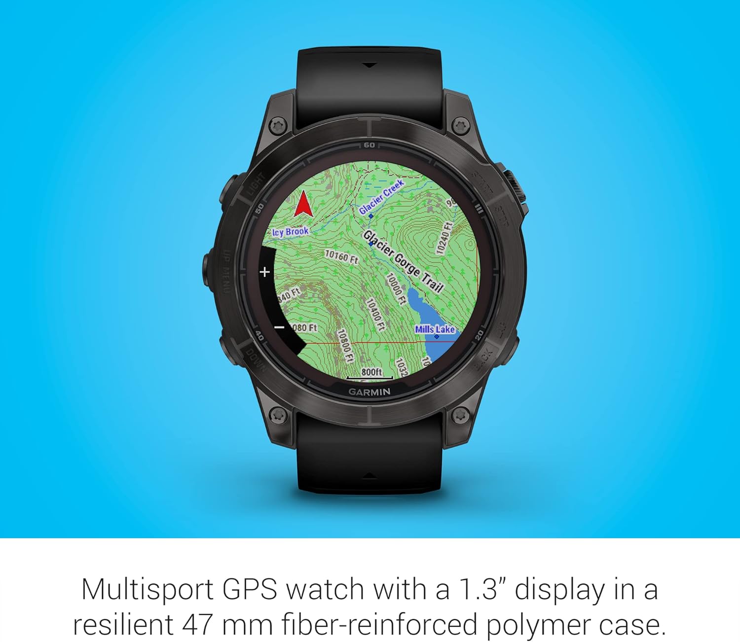 Garmin fēnix 7 Pro Sapphire Solar, Multisport GPS Smartwatch, Built-in Flashlight, Solar Charging Capability, Black 5 Garmin fēnix 7 Pro Sapphire Solar, Multisport GPS Smartwatch, Built-in Flashlight, Solar Charging Capability, Black - Image 5