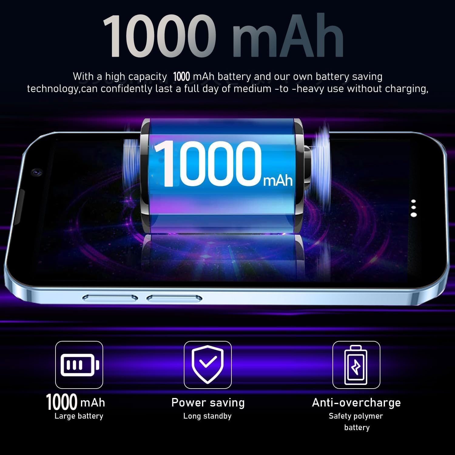 Mini 3G Smartphone Unlocked, 3.0" HD Android Dual Sim Quad Core Face ID Mini Premium Child Small Cell Phone World's Smallest Student Pocket Cellphone, 2+16GB Light Blue 6 Mini 3G Smartphone Unlocked, 3.0" HD Android Dual Sim Quad Core Face ID Mini Premium Child Small Cell Phone World's Smallest Student Pocket Cellphone, 2+16GB Light Blue - Image 6