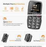 C1+4G Pro Black - Big Buttons Cell Phone for Seniors丨Basic Phone with SOS Button丨Charging Station丨1800mAh丨Loud Speaker丨Talking Clock丨Speed Dial丨Hands-free丨Large Font丨Unlocked Phones丨FM Radio - Image 6
