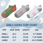 Comfoex Girls Socks Ankle Athletic Socks For Kids 4-6 6-8 8-10 Years Old Short Socks With Cushioned Sole 8 Pairs - Image 2