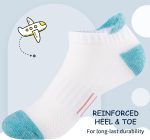 Comfoex Girls Socks Ankle Athletic Socks For Kids 4-6 6-8 8-10 Years Old Short Socks With Cushioned Sole 8 Pairs - Image 3