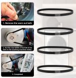 2pcs WH01X27538 Washer Drive Belt Replacement, Compatible with GE Washing Machines Replaces Parts AP6328256 PS12299369 4587903 290D1101P005 (Black) - Image 5