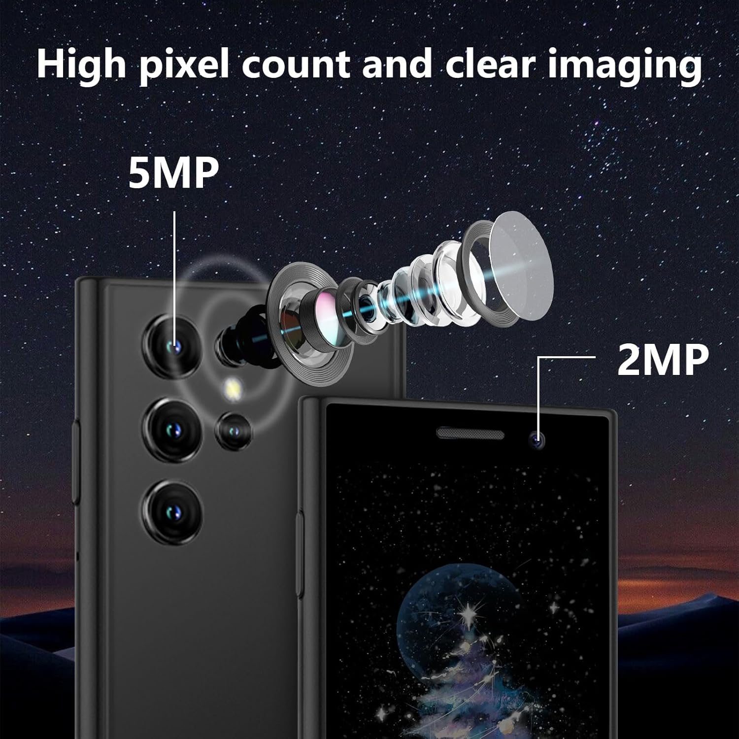 Mini Smartphone 3G Unlocked Mini Phone Kid's Smartphone 3.0'' HD Touch Screen World's Smallest 1000mAh Battery Dual SIM Little Mobile Phone with Face ID Pocket Child Cellphone 2GB+16GB Black 5 Mini Smartphone 3G Unlocked Mini Phone Kid's Smartphone 3.0'' HD Touch Screen World's Smallest 1000mAh Battery Dual SIM Little Mobile Phone with Face ID Pocket Child Cellphone 2GB+16GB Black - Image 5