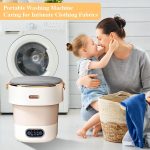 Portable Washing Machine,Mini Washer 16L Upgraded With Spin Basket,Small Clothes Folding Washing Machine Of Underwear, Baby And Small Clothes,Suitable For Home Apartments Dormitories, Hotels Khaki - Image 3