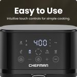 Chefman Air Fryer – 4 QT Compact Airfryer for Quick & Easy Meals in Minutes, Features Hi-Fry Technology for Extra Crisp, Touchscreen Controls with 4 Presets, Nonstick & Dishwasher Safe Basket - Black - Image 4