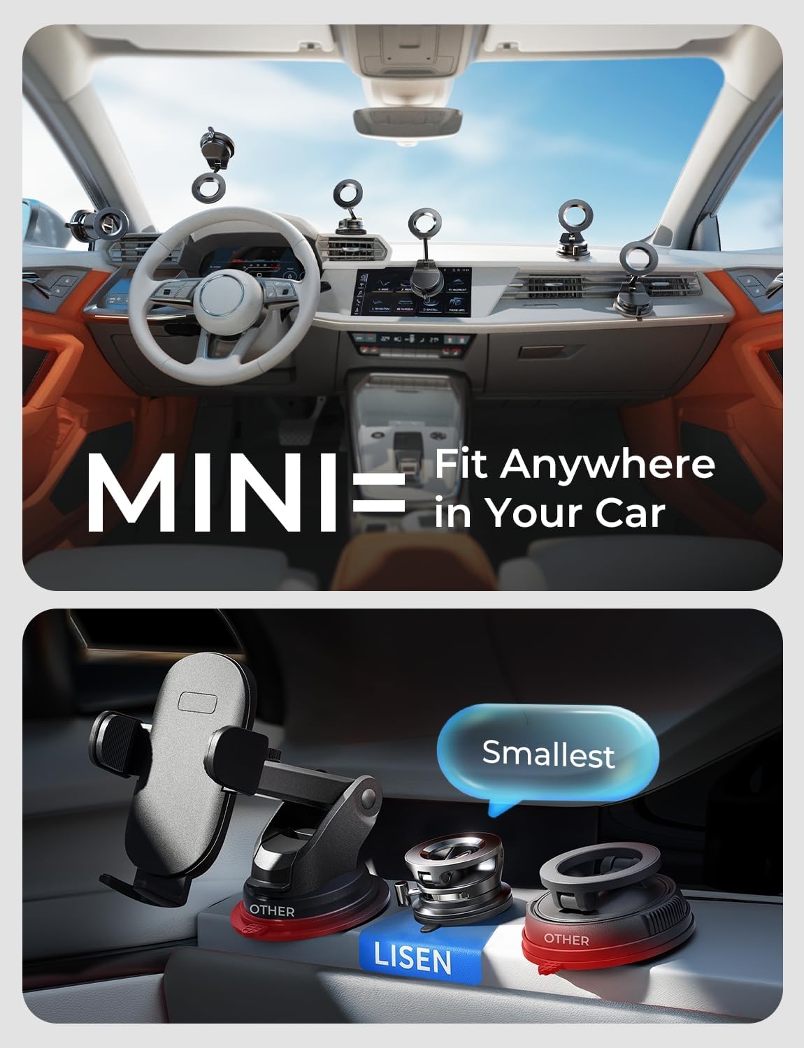 LISEN Vacuum Magnetic Phone Holder for Car, SuctionPro Magsafe Car Mount 360 Adjustable Phone Mount for Car Accessories/Truck/Jeep/Windshield/Mirror/Kitchen/Gym for iPhone 17 Pro Max 16 15 14 13 3 LISEN Vacuum Magnetic Phone Holder for Car, SuctionPro Magsafe Car Mount 360 Adjustable Phone Mount for Car Accessories/Truck/Jeep/Windshield/Mirror/Kitchen/Gym for iPhone 17 Pro Max 16 15 14 13 - Image 3