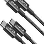 Anker USB C to USB C Cable, Type-C 60W Fast Charging Cable (3.3 FT, 2Pack) for iPhone 17 Series, iPad mini 6 and More (Black)
