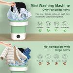 Portable Washing Machine, 12L Upgraded Mini Washing Machine With Spin Basket, Foldable Washer Cleaning for Underwear, Baby Clothes Socks and Small Items, Small Washer for Apartments, Dorm,RV (Green) - Image 4