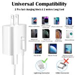 iPhone Charger Fast Charging,iPhone Fast Charger 2Pack Type C Fast Charger Block Plug Adapter 6FT USB-C to Lightning Cable Cord for iPhone14/13/13 Pro/12 Pro/12 Pro Max/11/Xs Max/XR/X/SE,iPad,AirPods - Image 3