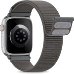 Nylon Loop Sport Band Compatible with Apple Watch Bands 44mm 45mm 46mm 49mm 42mm for Women Men, iWatch Wrist Straps for Ultra 3 2, Se, Series 11 10 9 8 7, Breathable, Soft Band Ideal for Outdoor