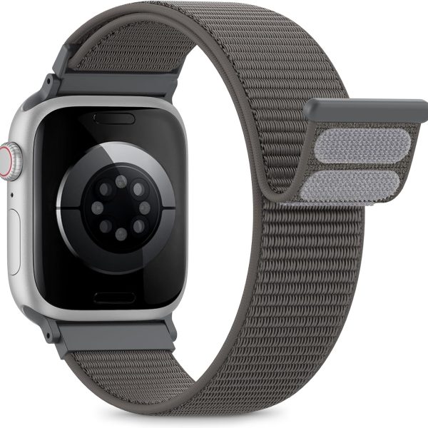 Nylon Loop Sport Band Compatible with Apple Watch Bands 44mm 45mm 46mm 49mm 42mm for Women Men, iWatch Wrist Straps for Ultra 3 2, Se, Series 11 10 9 8 7, Breathable, Soft Band Ideal for Outdoor