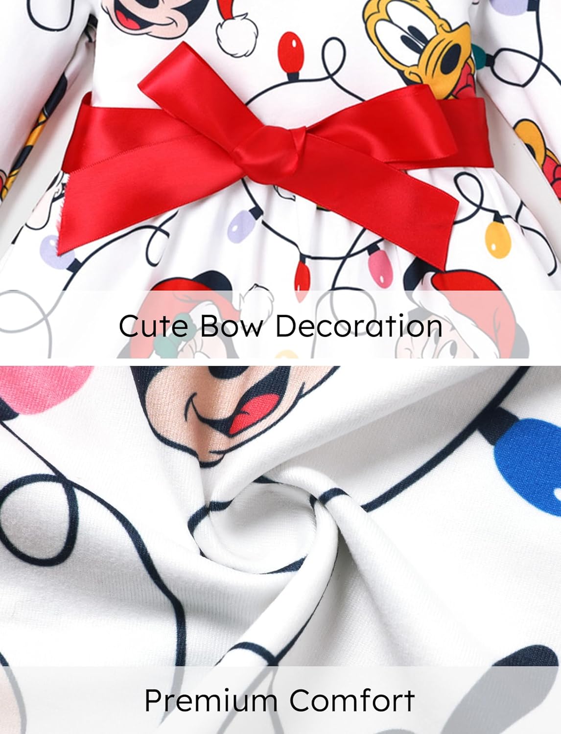 Disney Princess Frozen Elsa Minnie Mickey Stitch Ruffle Sleeve Dress A Line Long Sleeve Kids Clothes Baby to Toddler 7 Disney Princess Frozen Elsa Minnie Mickey Stitch Ruffle Sleeve Dress A Line Long Sleeve Kids Clothes Baby to Toddler - Image 7