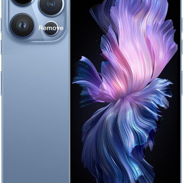 14PROMA X Unlocked Cell Phone,Long Battery Life 6.82" HD Screen Unlocked Phones,Android14 16+512GB Smartphone with 128G Memory Card,Dual SIM/Fingerprint Lock/Face ID/GPS (Blue)