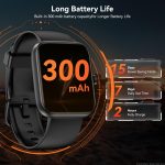 Smart Watch with Alexa Built-in, 1.83" HD Touchscreen Fitness Tracker, Bluetooth Notifications/Calls, IP68 Waterproof, 120+ Sport Modes, 24/7 Heart Rate & Sleep Monitor for iPhone Android iOS (Black) - Image 7