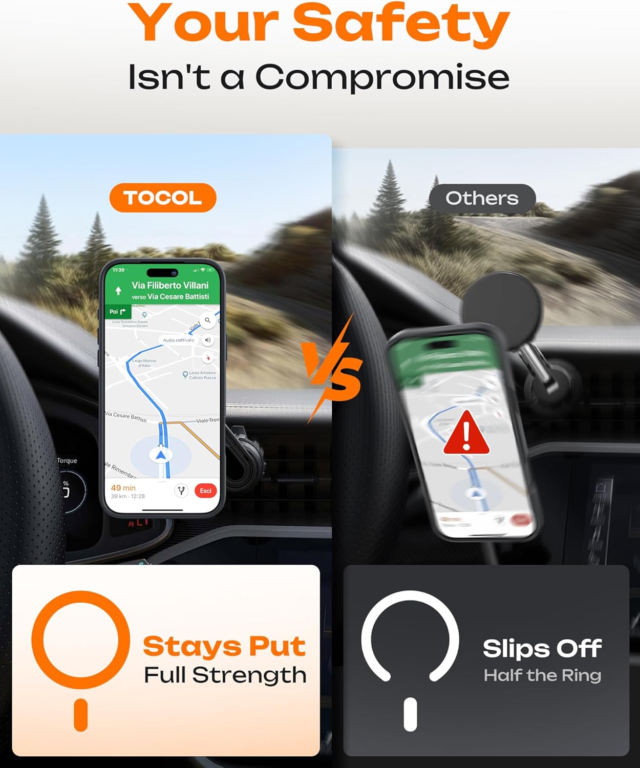 TOCOL for iPhone 17 Pro Max Case, Compatible with Magsafe, Full Camera Protection, Built-in Magnetic Ring, Translucent Matte Phone Case for iPhone 17 Pro Max 6.9 inch (Black) 3 TOCOL for iPhone 17 Pro Max Case, Compatible with Magsafe, Full Camera Protection, Built-in Magnetic Ring, Translucent Matte Phone Case for iPhone 17 Pro Max 6.9 inch (Black) - Image 3