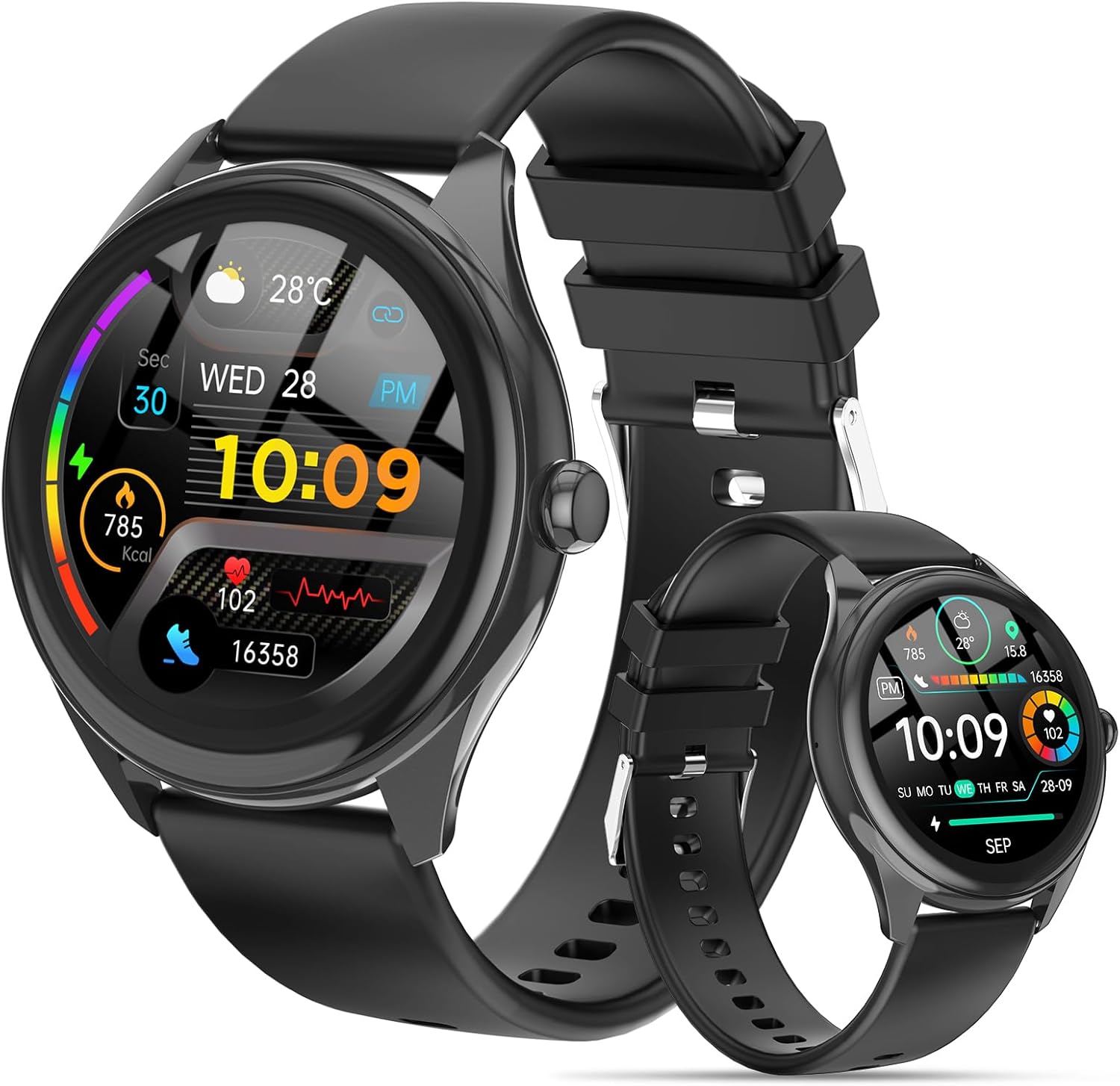 Smart Watches for Women Men, 1.39" HD IPS Touchscreen Smartwatch with 120 Sports Modes, Heart Rate/Sleep Monitor, IP67 Waterproof, Bluetooth Call & Music Control for iPhone/Android (Black) 1 Smart Watches for Women Men, 1.39" HD IPS Touchscreen Smartwatch with 120 Sports Modes, Heart Rate/Sleep Monitor, IP67 Waterproof, Bluetooth Call & Music Control for iPhone/Android (Black)