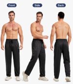 5 Pack Mens Sweatpants Open Bottom Joggers for Men with Zip Pockets Loose Fit Mesh Athletic Pants for Running,Casual - Image 2