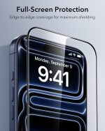 ESR 3 Pack for iPhone 17 Pro Max Screen Protector, Military-Grade Shatterproof, 9H Hardness, Full Coverage Tempered Glass with Ultra Fit Tray - Image 6