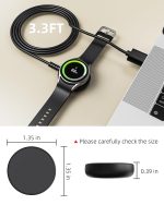 2 Pack for Samsung Galaxy Watch Charger Compatible with Watch 8/8 Classic/Ultra/7/6/6 Classic/5/5 Pro/4/4 Classic/3/Active/FE USB A Magnetic Fast Charging Dock Accessories 3.3FT - Image 6