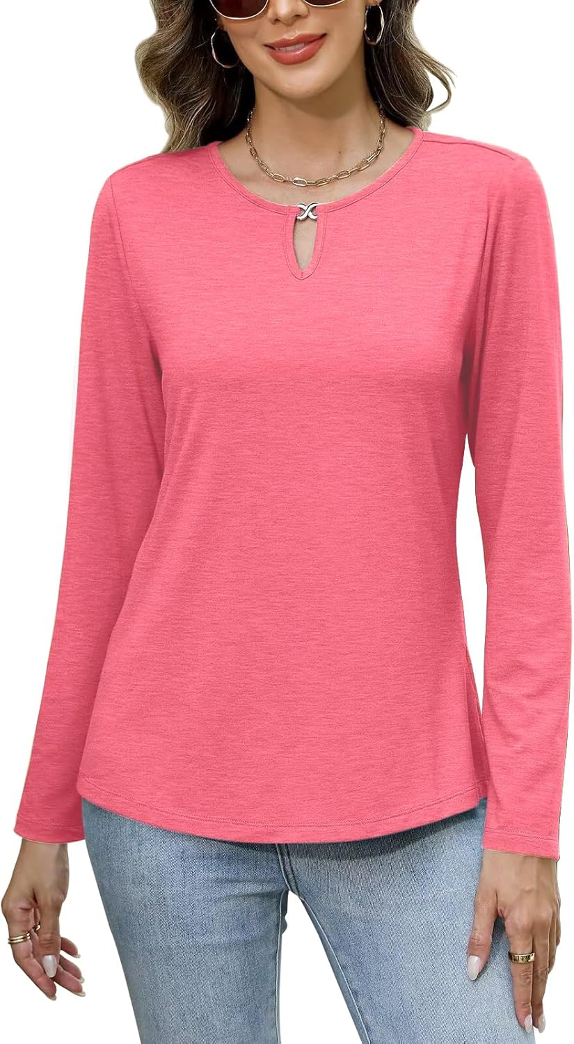 Long Sleeve Shirts for Women Crew Neck Women Long Sleeve Tops Casual Fall Tops Trendy Cute T Shirts Outfits Clothes 3 Long Sleeve Shirts for Women Crew Neck Women Long Sleeve Tops Casual Fall Tops Trendy Cute T Shirts Outfits Clothes - Image 3