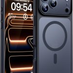 TOCOL for iPhone 17 Pro Max Case, Compatible with Magsafe, Full Camera Protection, Built-in Magnetic Ring, Translucent Matte Phone Case for iPhone 17 Pro Max 6.9 inch (Black)