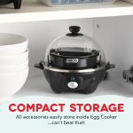 DASH Rapid Egg Cooker: 7 Egg Capacity Electric Egg Cooker for Hard Boiled Eggs, Poached Eggs, Scrambled Eggs, or Omelets with Auto Shut Off Feature - Black' - Image 5