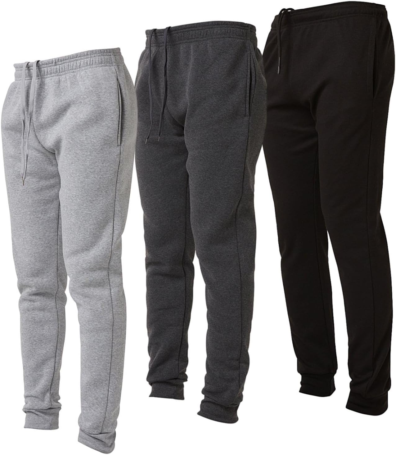 Ultra Performance 3 Pack Mens Joggers Mens Athletic Sweatpants with Ultra Performance 3 Pack Mens Joggers Mens Athletic Sweatpants with Pockets for Men, Small - 3X