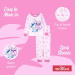 Disney girls 2-piece Snug-fit Cotton Holiday Pajama Set, Soft & Cute for Kids - Image 3