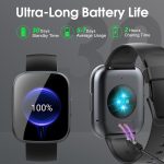 Smart Watch for Men Women(Answer/Make Calls), 1.95" HD Touch Screen Fitness Watch with Sleep Heart Rate Monitor, 110+ Sports Modes, IP68 Waterproof Activity Trackers Compatible with Android iOS, Black - Image 7