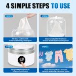 Underwear Washer, Mini Portable Washing Machine for Travel, Dorm & Camping - USB Rechargeable Gentle Wash for Bras, Socks, Baby Clothes - Compact for Apartments & RV - Image 7