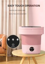 Portable Washing Machine, Mini Washer,16L Upgraded Large Capacity Foldable Washer.Deep Cleaning of Underwear, Baby Clothes and Other Small Clothes.Suitable for Apartments, Dormitories, Hotels.(Pink) - Image 7