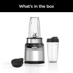 Ninja | Blender | Nutri Pro | Single Serve | For Smoothies, Salsa, Shakes and Frozen Drinks | Includes 2 Smoothie Cups & Lids | Crushes Ice, Fruit & Veggies |Silver | BN401 - Image 8