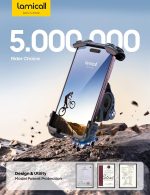 Lamicall Bike Phone Holder, Motorcycle Mount - Motorcycle Phone Holder, Handlebar Cell Phone Clamp, Scooter Phone Clip for iPhone Air 17 Pro Max, 16 15 Pro Max Plus, S20, More 4.7 to 6.8" Smartphones - Image 7