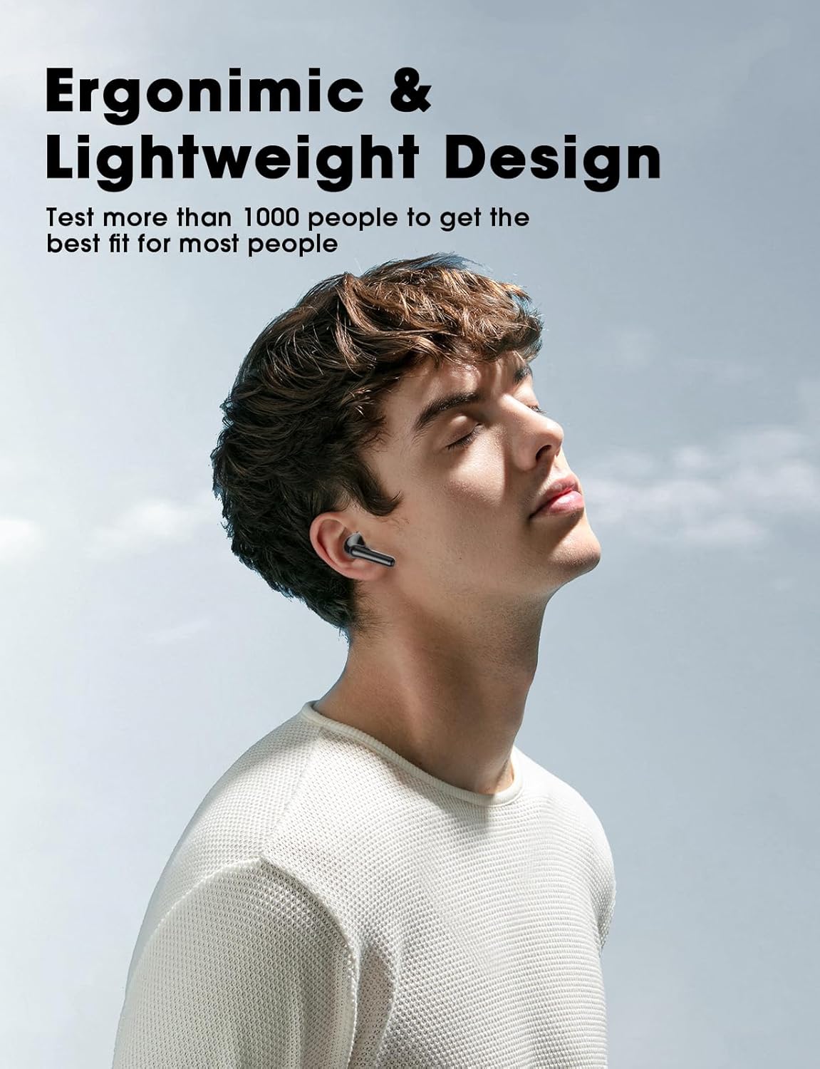 Wireless Earbuds Bluetooth 5.3 Ear Buds, Hi-Fi Stereo Bass Ear Buds with 48H Playtime & LED Display, Lightweight in-Ear Headphones with Mic, IPX7 Waterproof, Touch Control for iPhone 3 Wireless Earbuds Bluetooth 5.3 Ear Buds, Hi-Fi Stereo Bass Ear Buds with 48H Playtime & LED Display, Lightweight in-Ear Headphones with Mic, IPX7 Waterproof, Touch Control for iPhone - Image 3