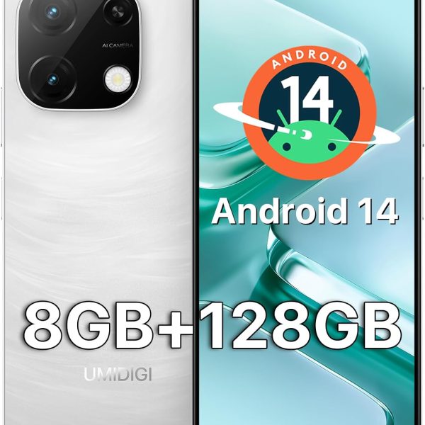UMIDIGI G9T Cell Phone, Android 14 Smartphone Unlocked, 6.75" HD+ 90Hz Display, 5000mAh Battery, 18W Fast Charging, 8(4+4)+128GB/1TB TF, 13MP Camera, AI Face & Fingerprint Unlock, 4G Dual SIM, GPS