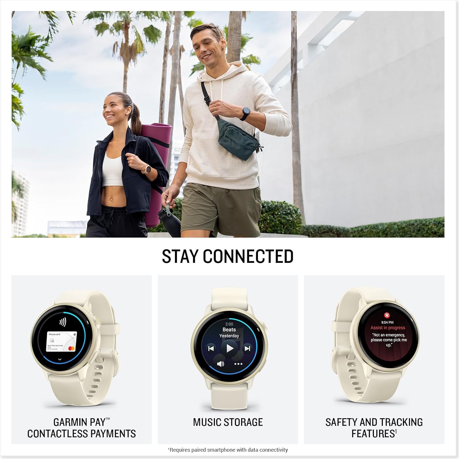 Garmin vívoactive® 6, Health and Fitness GPS Smartwatch, AMOLED Display, Up to 11 Days of Battery, Lunar Gold with Bone Band 6 Garmin vívoactive® 6, Health and Fitness GPS Smartwatch, AMOLED Display, Up to 11 Days of Battery, Lunar Gold with Bone Band - Image 6