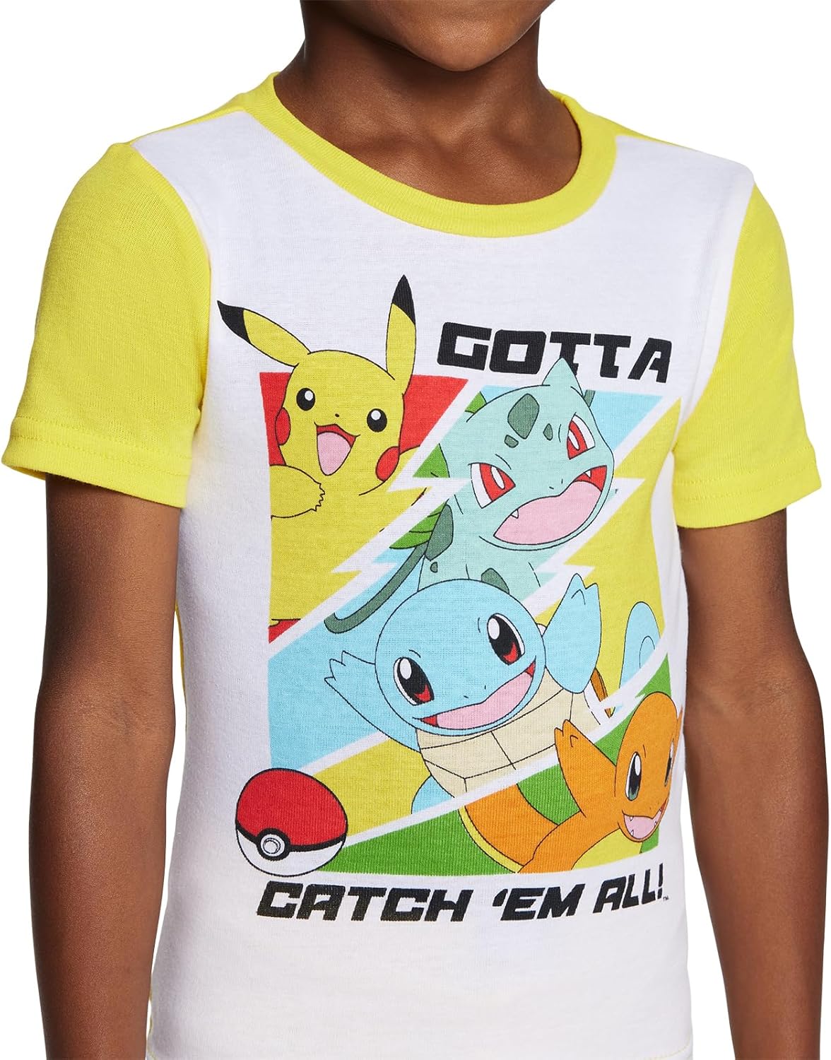 Pokemon Boys' 6-Piece Snug-Fit Cotton Pajamas Set, Poke Treasure, 10 2 Pokemon Boys' 6-Piece Snug-Fit Cotton Pajamas Set, Poke Treasure, 10 - Image 2