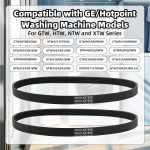 2pcs WH01X27538 Washer Drive Belt Replacement, Compatible with GE Washing Machines Replaces Parts AP6328256 PS12299369 4587903 290D1101P005 (Black) - Image 3