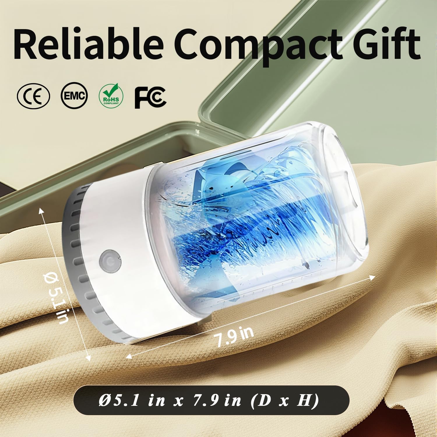 Underwear Washing Machine, BPA-free Portable Mini Washer for Socks, Baby Clothes, Cordless Small Laundry Cup for Travel, Dorm, Apartment, RV, Camp, Kids (Vanilla Off-White) 6 Underwear Washing Machine, BPA-free Portable Mini Washer for Socks, Baby Clothes, Cordless Small Laundry Cup for Travel, Dorm, Apartment, RV, Camp, Kids (Vanilla Off-White) - Image 6