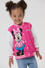 Disney Minnie Mickey Stitch Princess Frozen Elsa Marvel Jacket Lightweight Coat Button up Color Block Sweatshirt 2-14 Years - Image 4