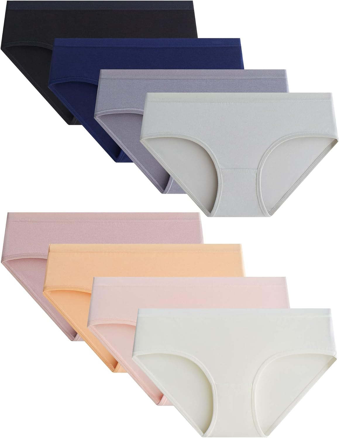 Adorel Teen Girls Underwear Cotton Panties Briefs Solid Color Pack Adorel Teen Girls Underwear Cotton Panties Briefs Solid Color Pack of 8