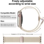 Braided Stretchy Band Compatible with Apple Watch Bands 38mm 40mm 41mm 42mm 44mm 45mm 46mm 49mm Women Men, Soft Nylon Solo Loop Magnetic Sport Strap for iWatch Series 11 10 9 8 7 6 5 4 3 2 1 SE Ultra - Image 2