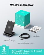 INIU Wireless Charger, 15W Fast Qi Certified Wireless Charging Station with Sleep-Friendly Adaptive Light Compatible with iPhone 17 16 15 14 13 12 Pro Max Samsung Galaxy S25 S24 S23 Note 20 Google etc - Image 9