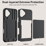 Qinmay Compatible with iPhone 17 Case Wallet,Built-in Card Holder, Heavy Duty Protective Dual Layer Shockproof Hidden Card Slot Slim Wallet Phone Cover for iPhone 17 ，Black - Image 7