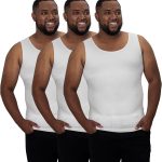 QORE LOGIQ Gynecomastia Compression Shirts for Men - Sleeveless Slimming Undershirts Tummy Control and Body Shaper Tank Top