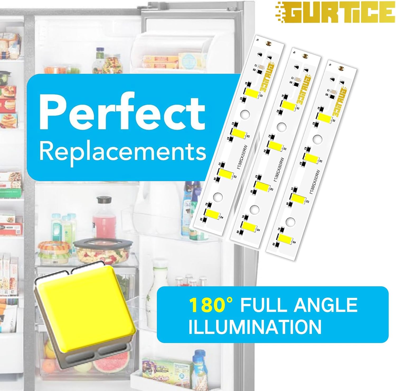 New Upgraded 3 Pack WR55X26671 PS11767930 AP6035586 Led Light Board Compatible for GE Refrigerator Replace 4468532 EAP11767930 LED3344588 4 New Upgraded 3 Pack WR55X26671 PS11767930 AP6035586 Led Light Board Compatible for GE Refrigerator Replace 4468532 EAP11767930 LED3344588 - Image 4