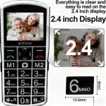 A400 Pro Silver - Large Button Cell Phone for Seniors丨4G LTE Unlocked Phones with SOS Button丨2MP Rear Camera丨Charging Dock丨1800mAh丨Dual SIM丨Speed Dial丨Volume Boost丨Hands-free丨Dumb Phone丨USB-C - Image 2